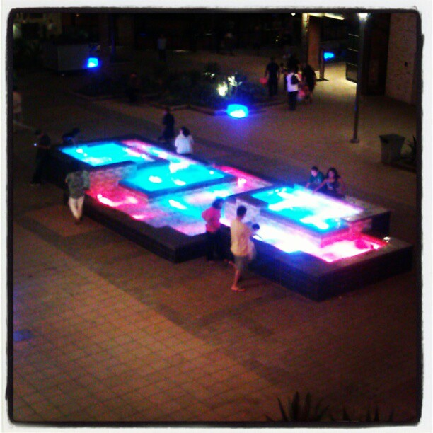 Light-up #fountain at the #mall on a Saturday #night.