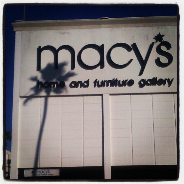 A (palm) #shadow lies over Macy*s.