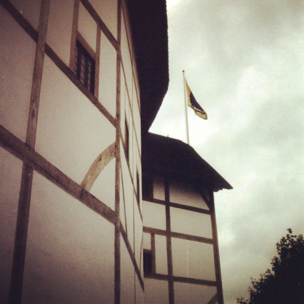 Outside the Globe #Theatre. I missed out on all the #Shakespeare love online yesterday, but tracked down and scanned some shots from a 1999 trip to #London. Having just graduated in #theater, a stop at the reconstructed Globe was mandatory. #latergram #travelgram #flashback