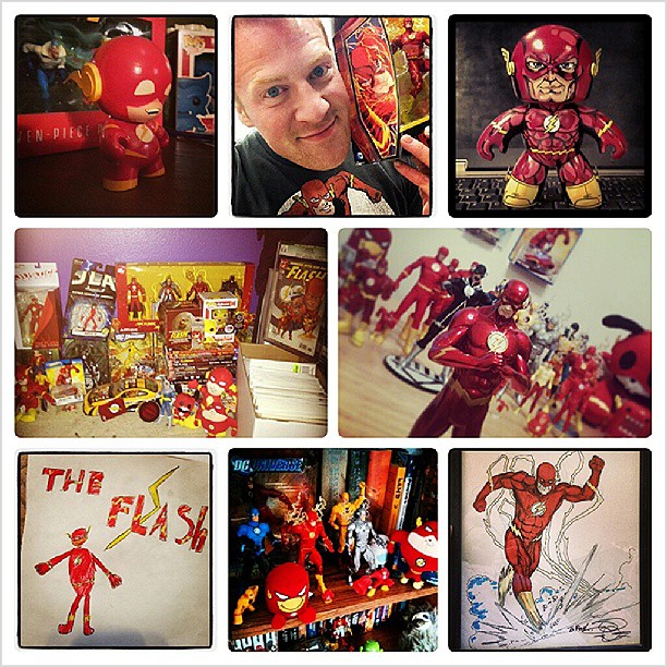 At last, it’s the highlights from the photo challenge! Thanks to everyone who participated by showing off your favorite Flash memorabilia.  You have a great mix of toys, customs, comics, original art, and even fan art! Starting from upper left, we have @asowrey1158, @flash_jlanm, @i_am_flash, @royalflood, @shaerileth, @flash_jlanm again, and @bigragzz