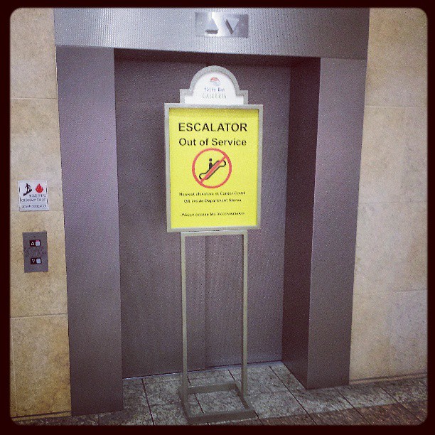 Eh, close enough. #signs #elevator #escalator #oops #mall