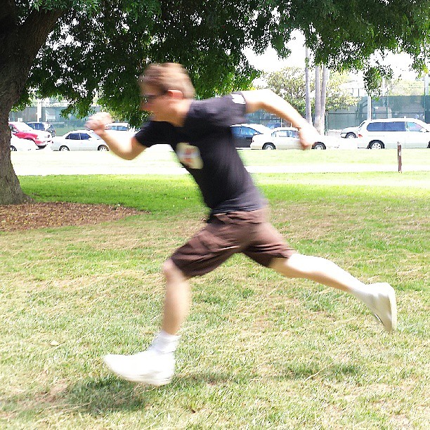 Demonstrating super-speed (what else?) for #WHPsuperpower. #theflash #running