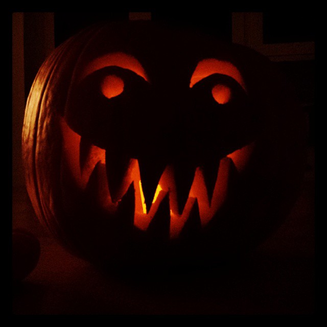 Spooky pumpkin grin. #Halloween