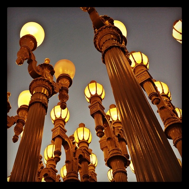 Lamppost Forest. #art #lights #lacma #museum