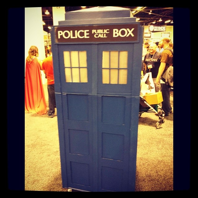 The TARDIS was rolling around the convention floor