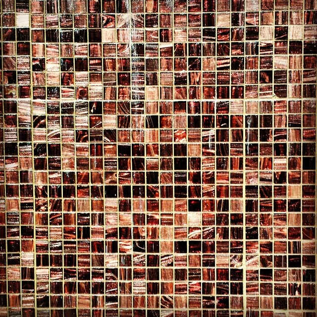 Coppery tiles.