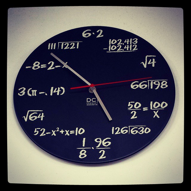 Geeky clock found at Portola Coffee Lab.