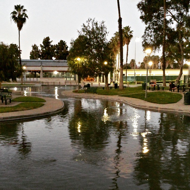 Reflecting #pond at Wilson #Park in #Torrance at dusk.