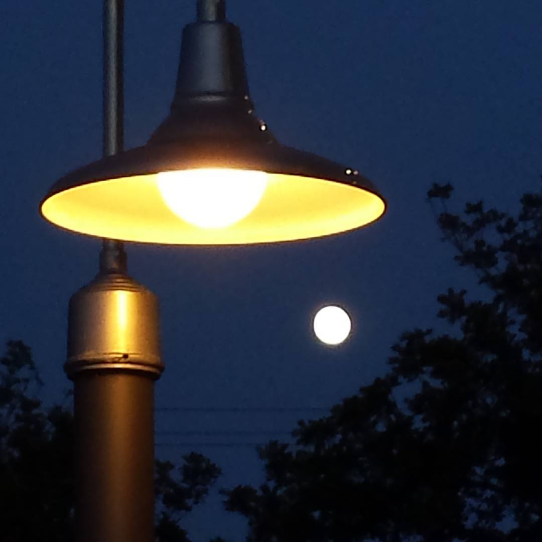 Moon and lamppost