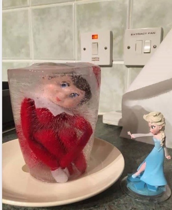 Elsa vs the Elf on a Shelf