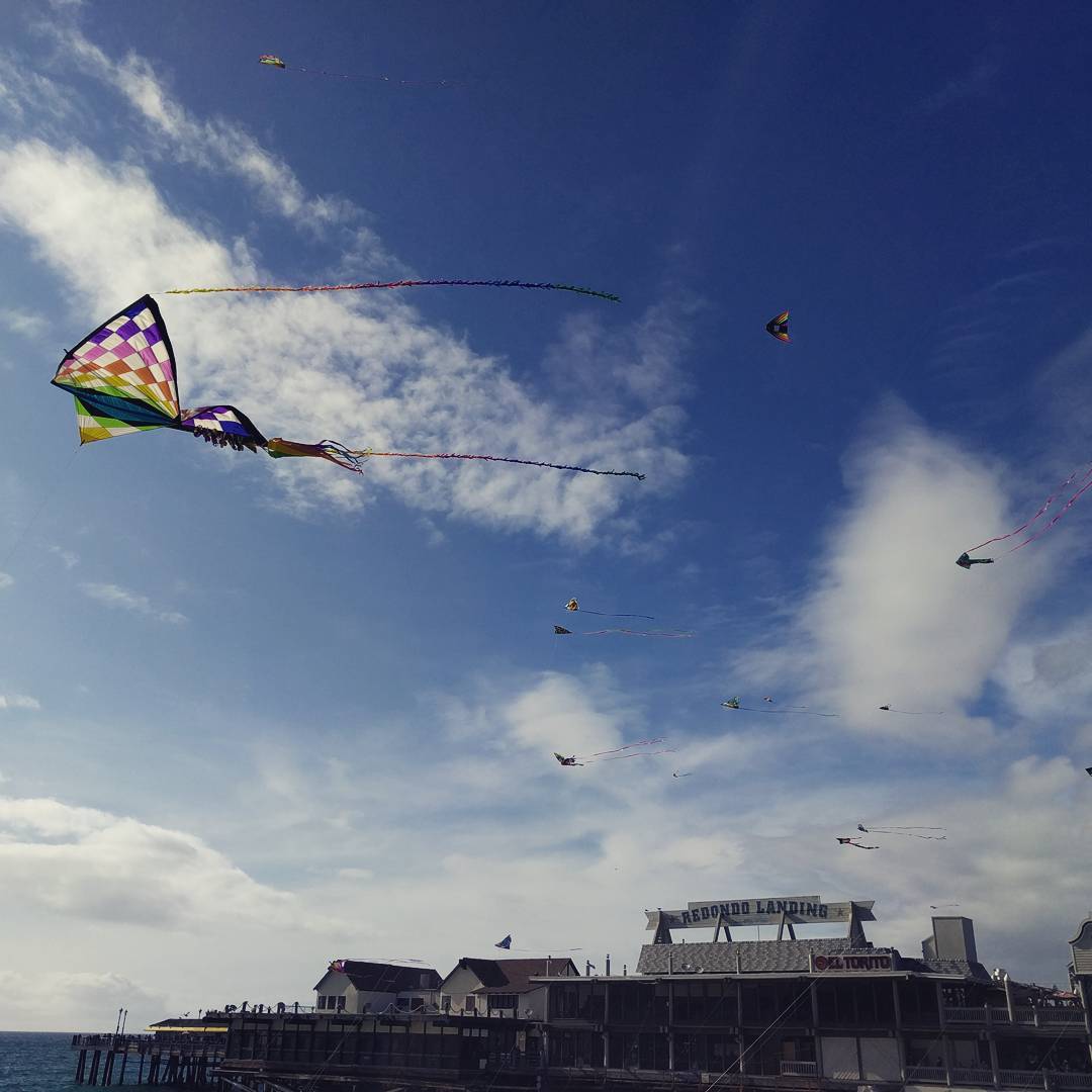 Kites at the pier