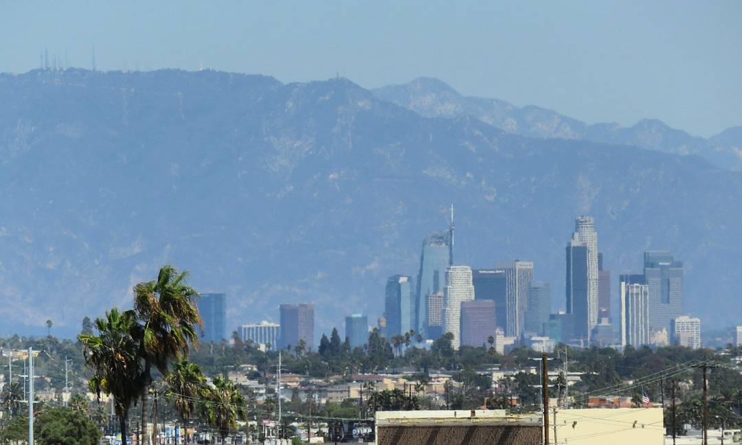 Downtown Los Angeles from a distance.