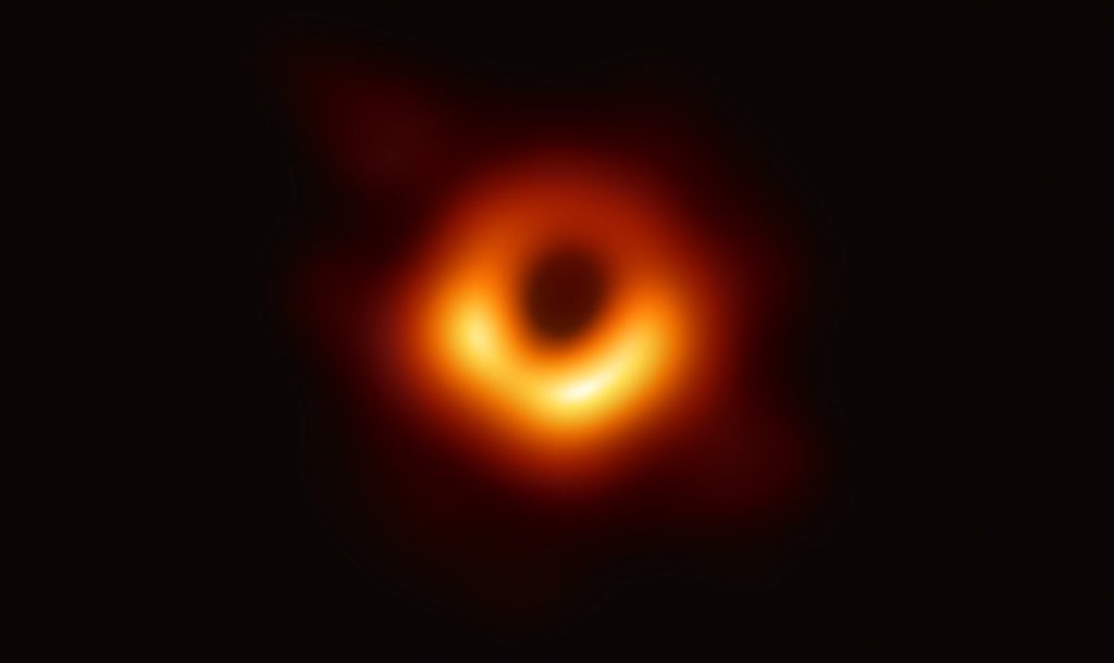 An orange ring against the blackness of space